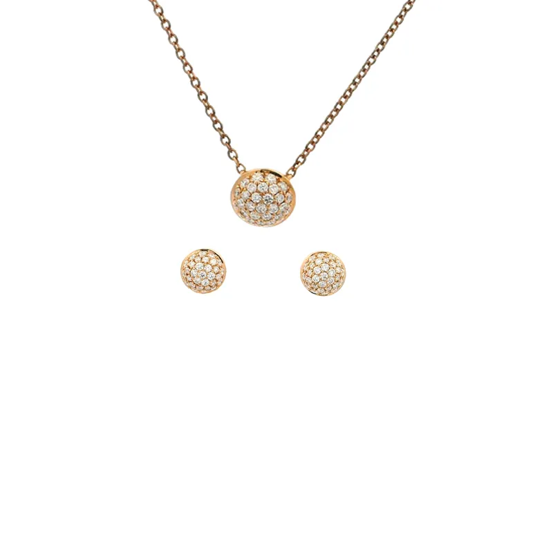 Modest Diamond Pendant Set