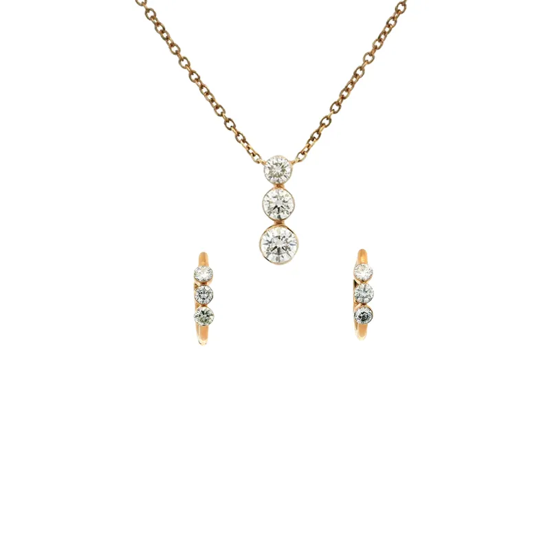 Elegant Diamond Pendant Set