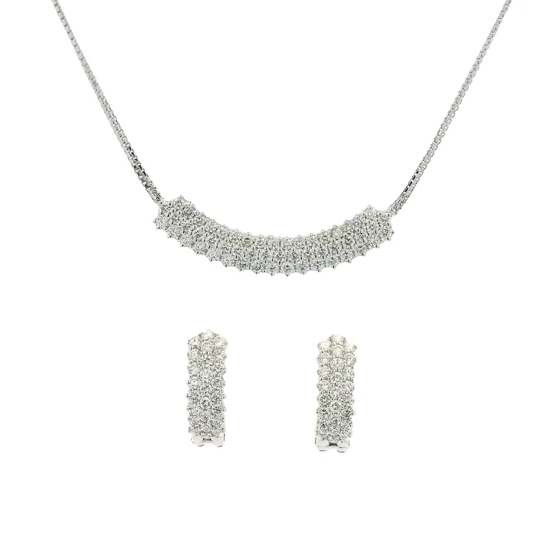 Elegant White Gold Diamond Set