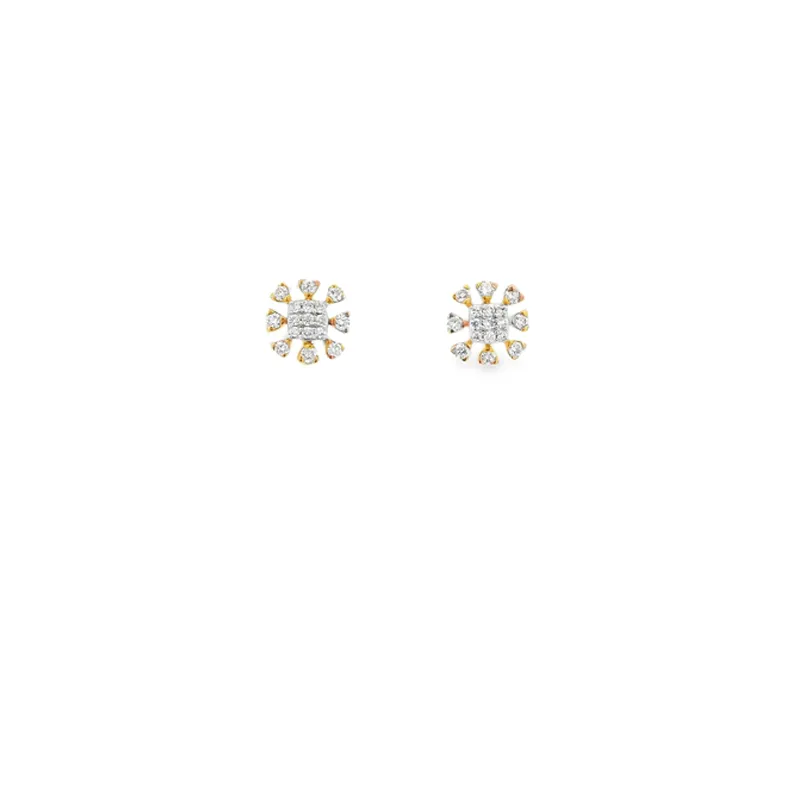 Floral Diamond Pendant Set