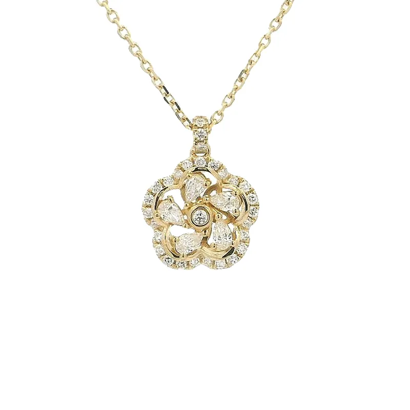 Elegant Floral Pendant Set