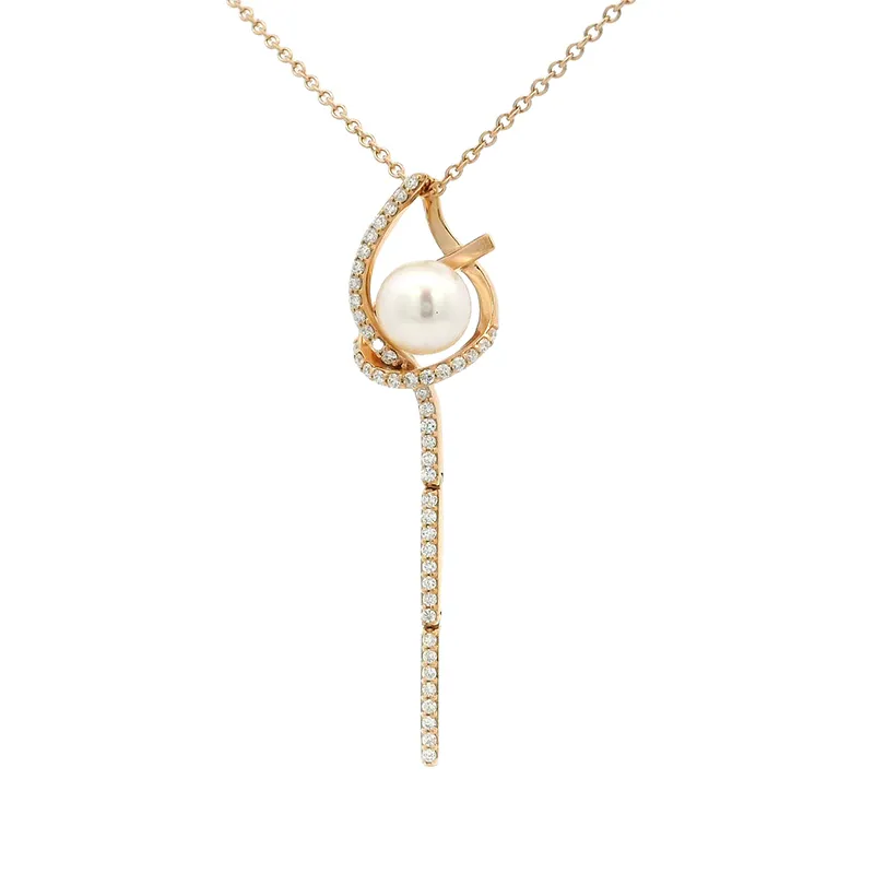 Elegant Pearl Pendant Necklace and Earrings