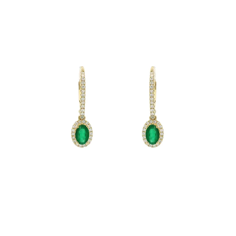 Emerald and Gold Diamond Necklace Set