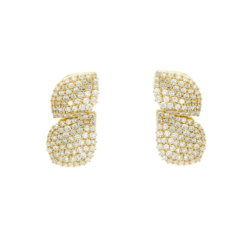 Floral Gold and Diamond Necklace and Earrings