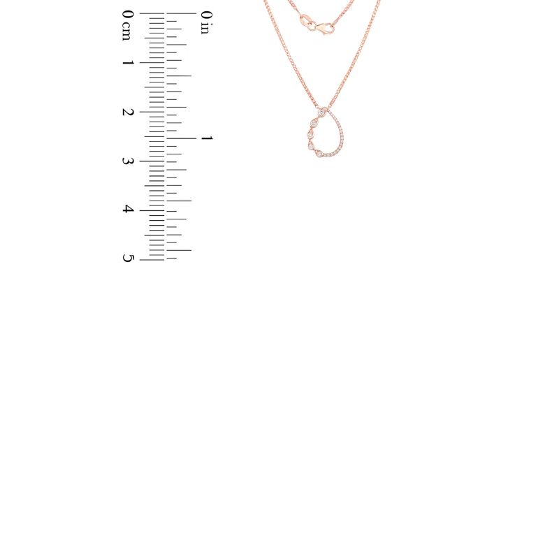 18K Rose Gold Diamond Necklace with 30ROU