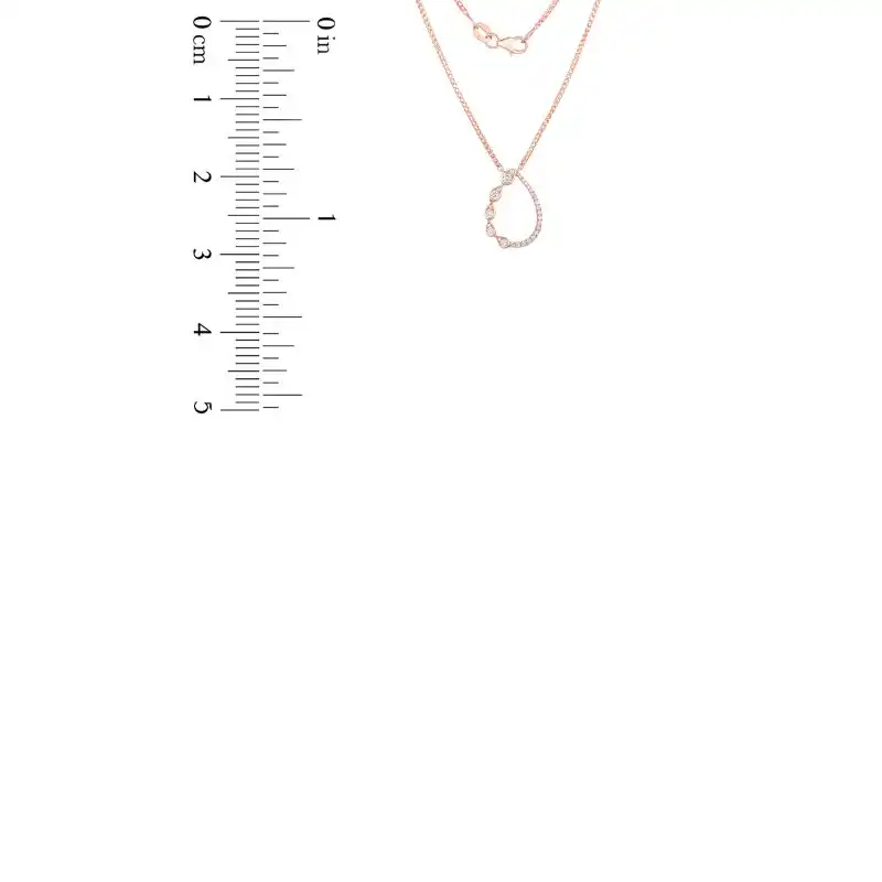 18K Rose Gold Diamond Necklace with 30ROU