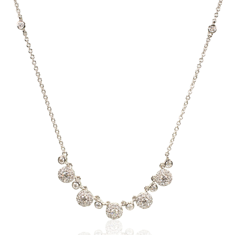 Sparkling Round design Diamond Necklace