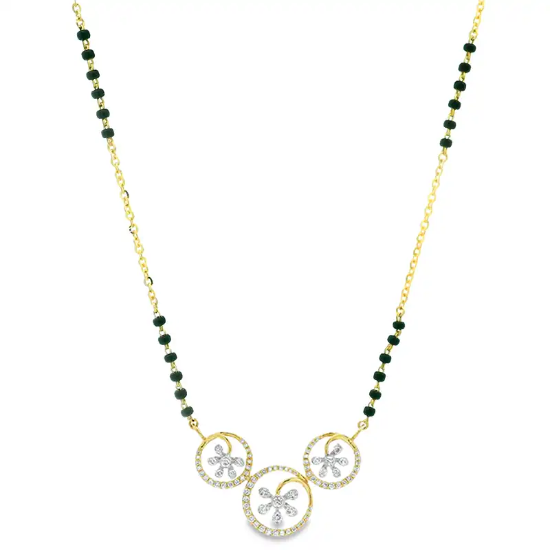 18K Gold Diamond Mangalsutra
