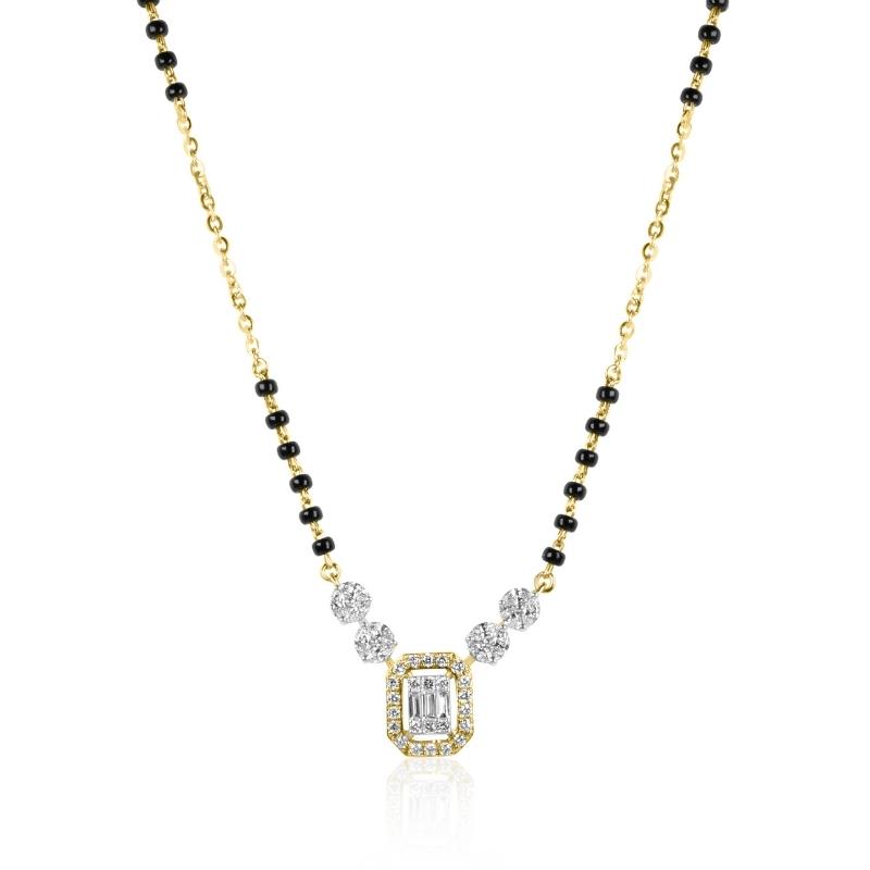 18K Gold Diamond Mangalsutra