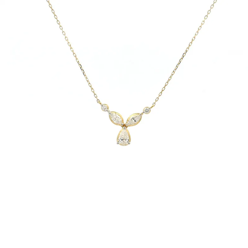 Minimalist Diamond Necklace in 18K Gold