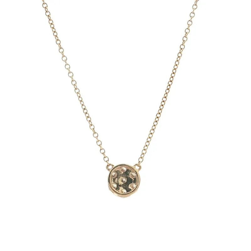 Minimalist Gold Chain Necklace with Three Round Diamond stations