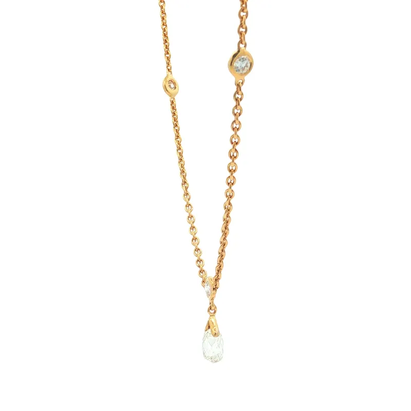 Yellow Gold Diamond Pendant Necklace