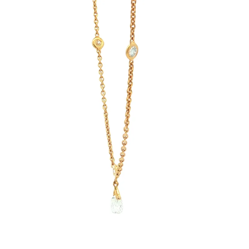 Yellow Gold Diamond Pendant Necklace