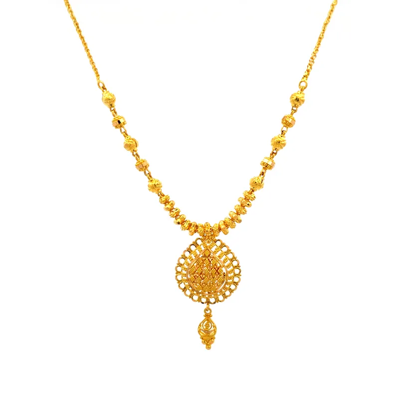 Elegant 22k Gold Chain Necklace Set