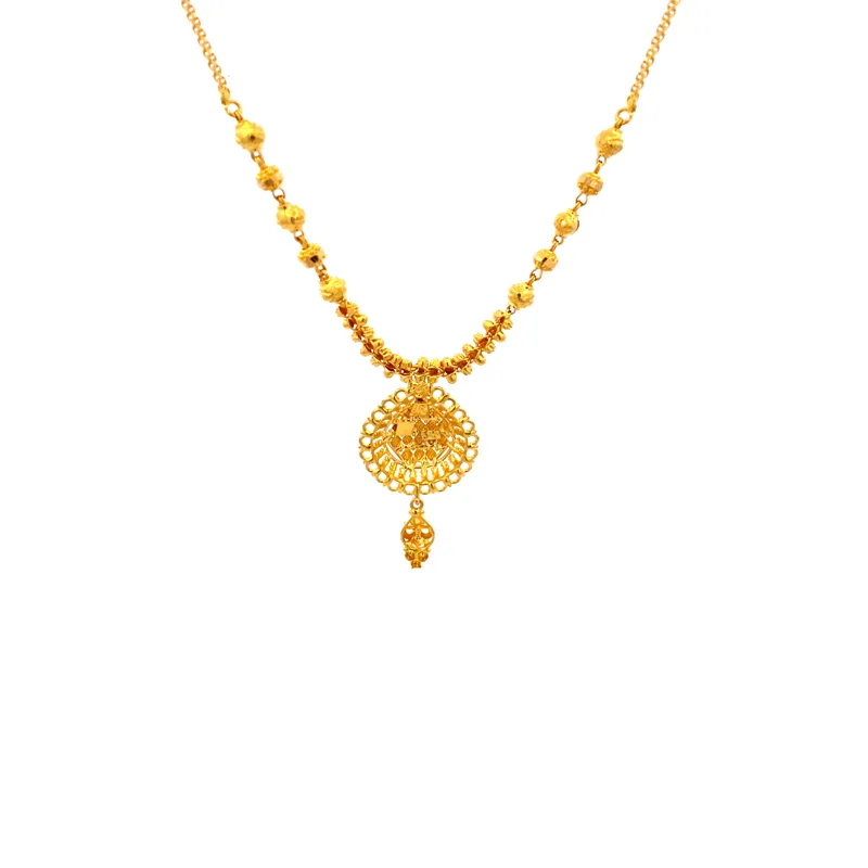 Elegant 22k Gold Chain Necklace Set