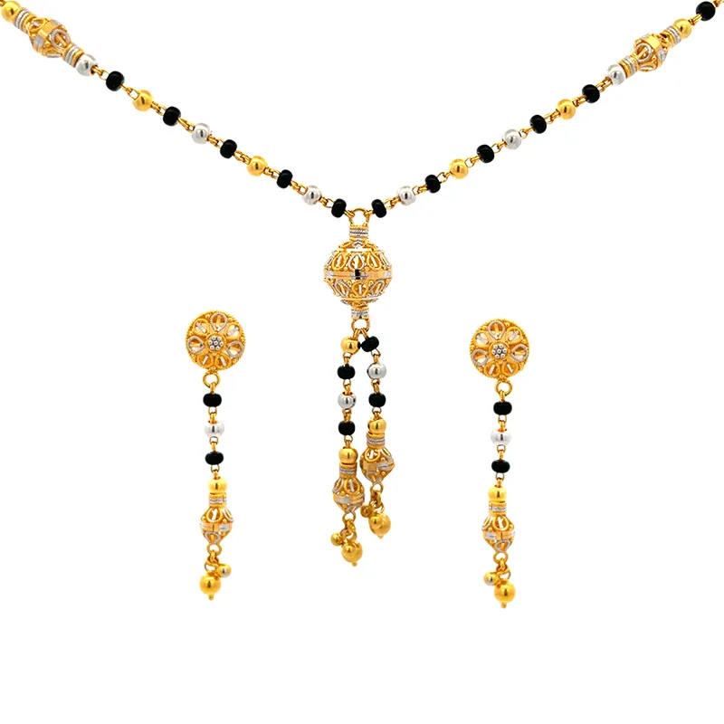 22K Gold Mangal sutra Necklace Set