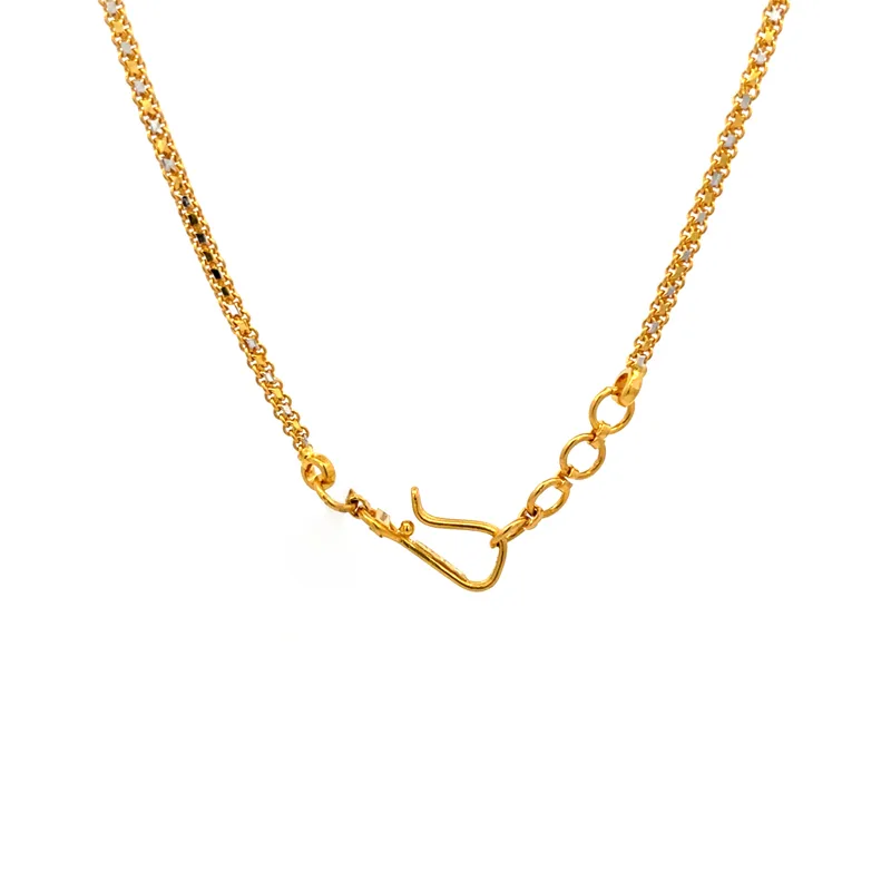 Elegant 22K Gold Pendant Chain Necklace Set