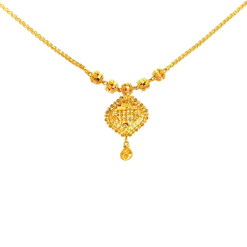 Artisan Crafted 22K Gold Chain Necklace Set