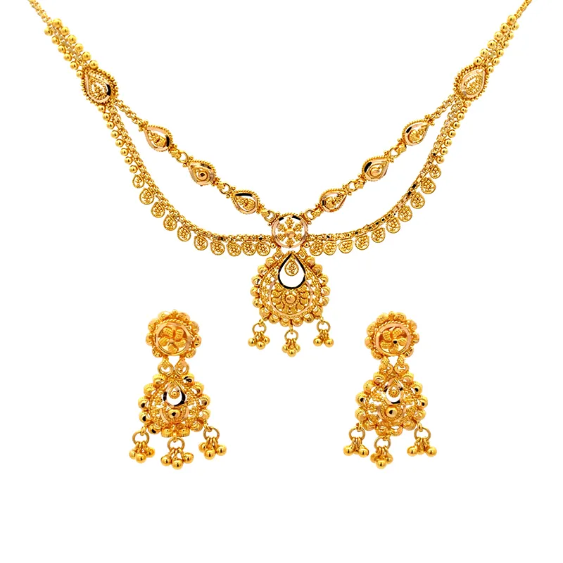 Radiant 22K Gold Necklace Set