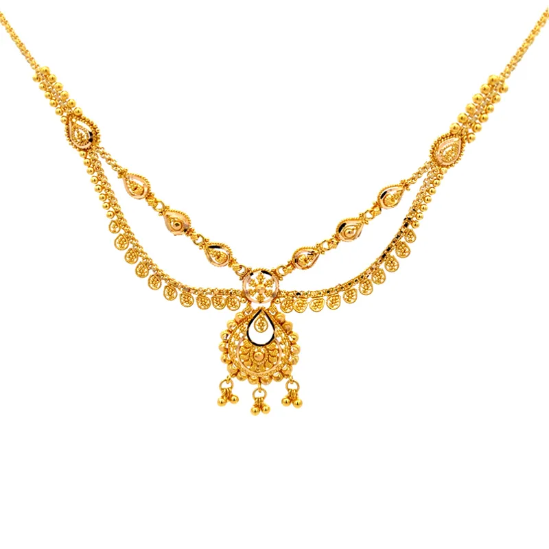 Radiant 22K Gold Necklace Set