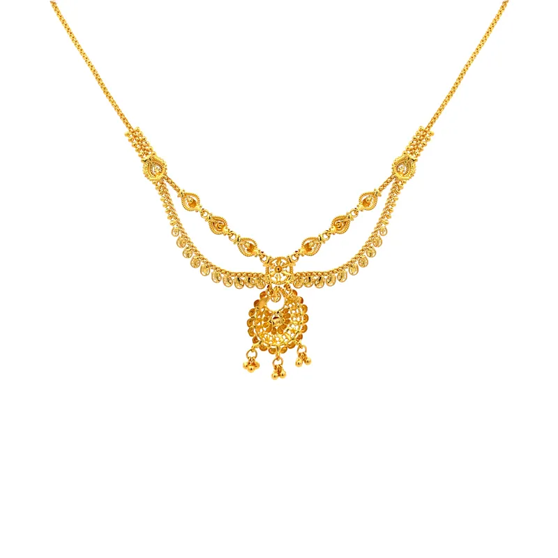 Radiant 22K Gold Necklace Set