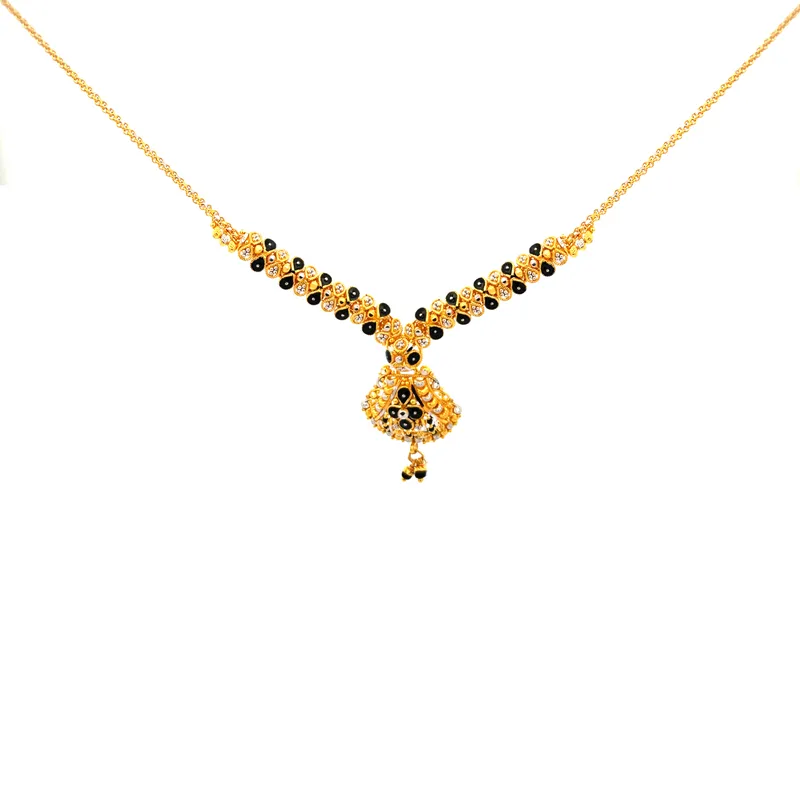 22K Gold Minakari Necklace Set