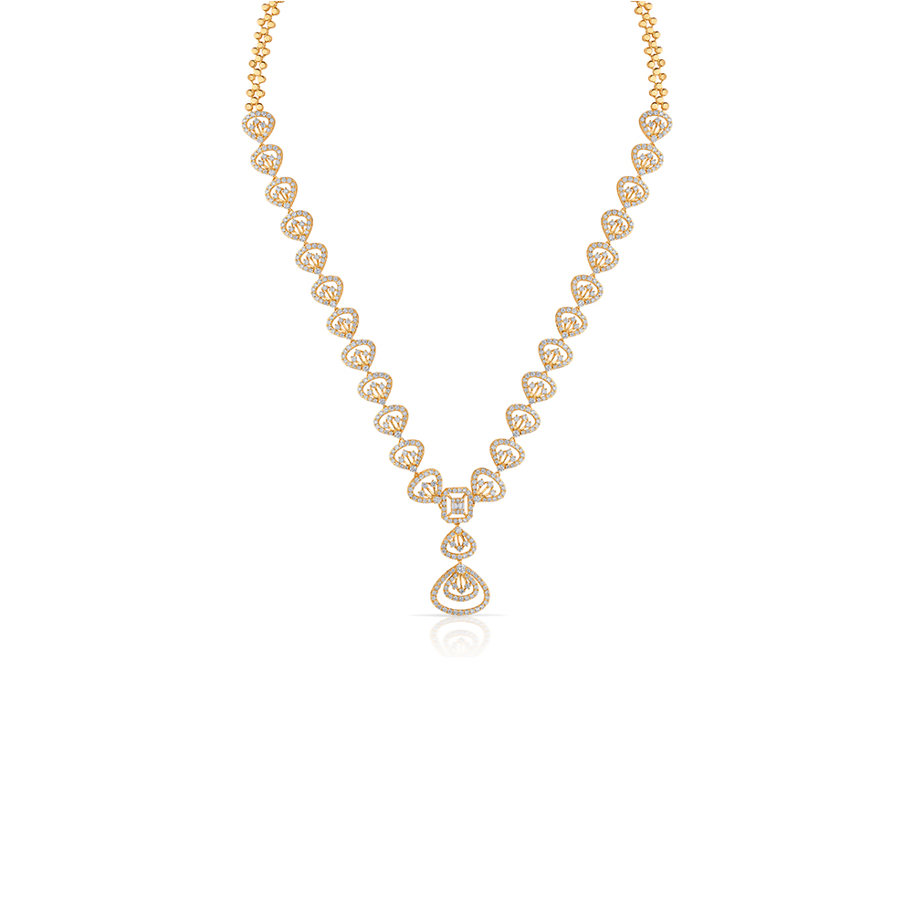 Elegant Necklace Set in Gold & Diamond