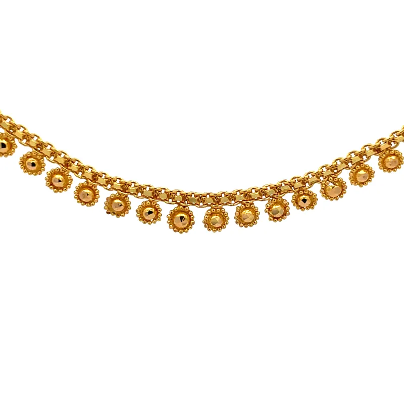 Elegant 22K Gold Pendant Chain Necklace Set