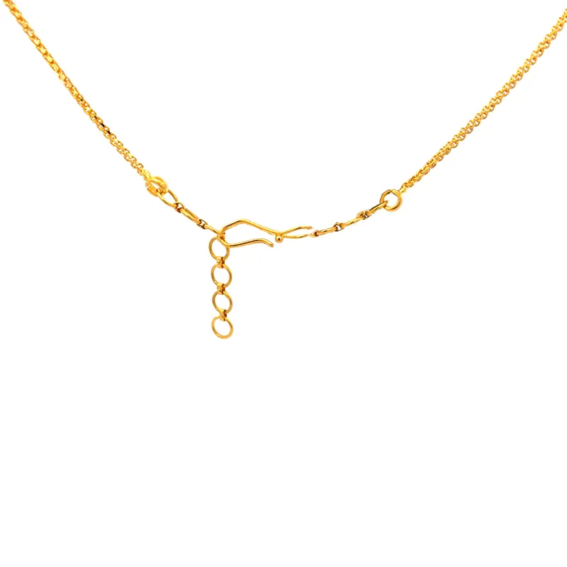 Elegant 22K Gold Necklace and Earrings Set
