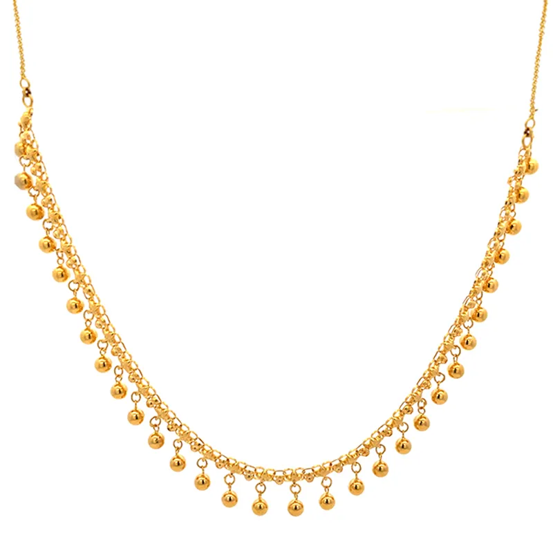 Elegant 22k Gold Chain Necklace Set