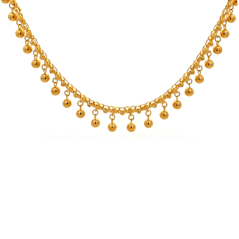 Elegant 22k Gold Chain Necklace Set