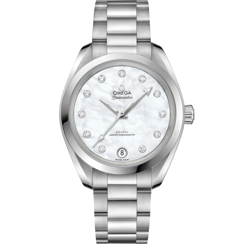 Seamaster Aqua Terra Ladies 34Mm Automatic Co-Axial Diamond Dot Watch