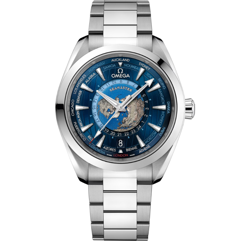 Omega Aqua Terra 150M Co-Axial Master Chronometer GMT Worldtimer 43 mm