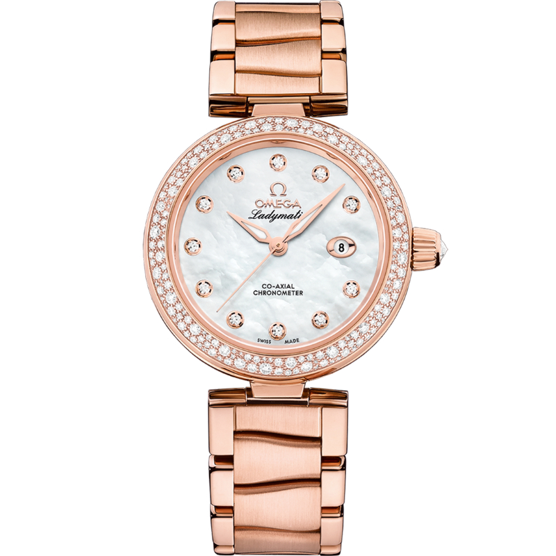 Omega De Ville Ladymatic Co-Axial 18k rose gold 34mm