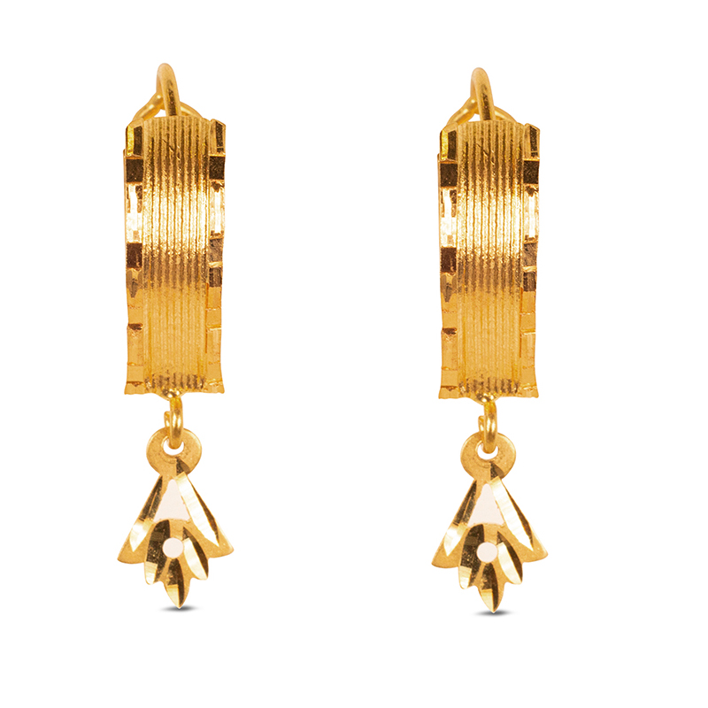 22K Yellow Gold Hanging Earrings