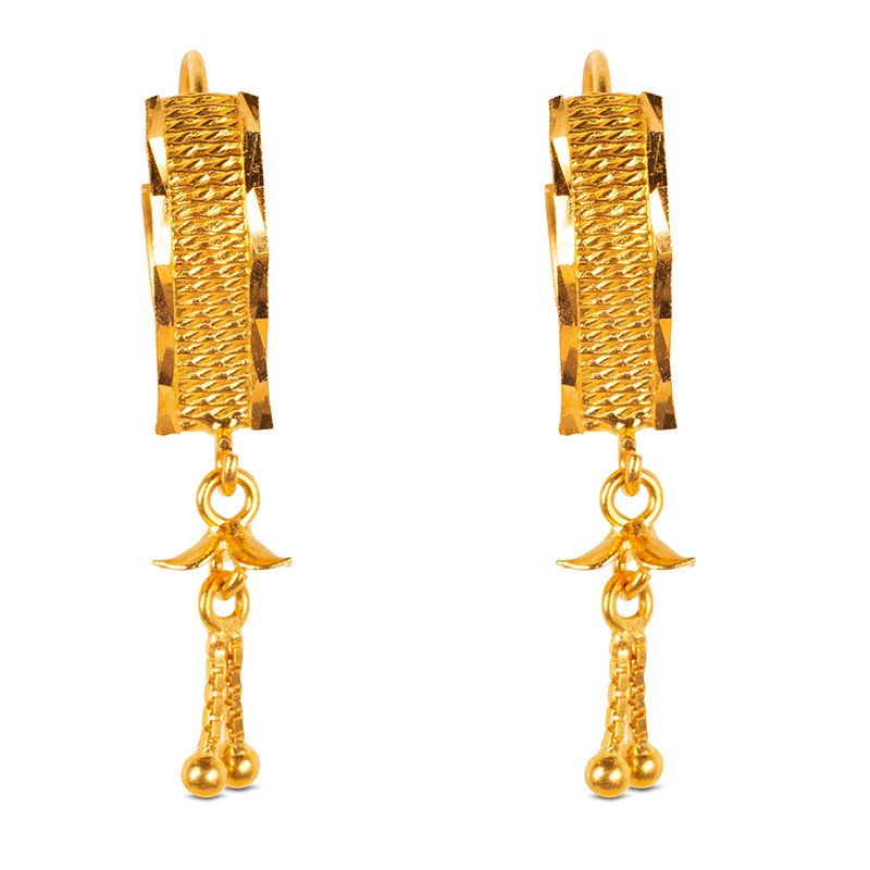 22K Gold Hanging Earrings