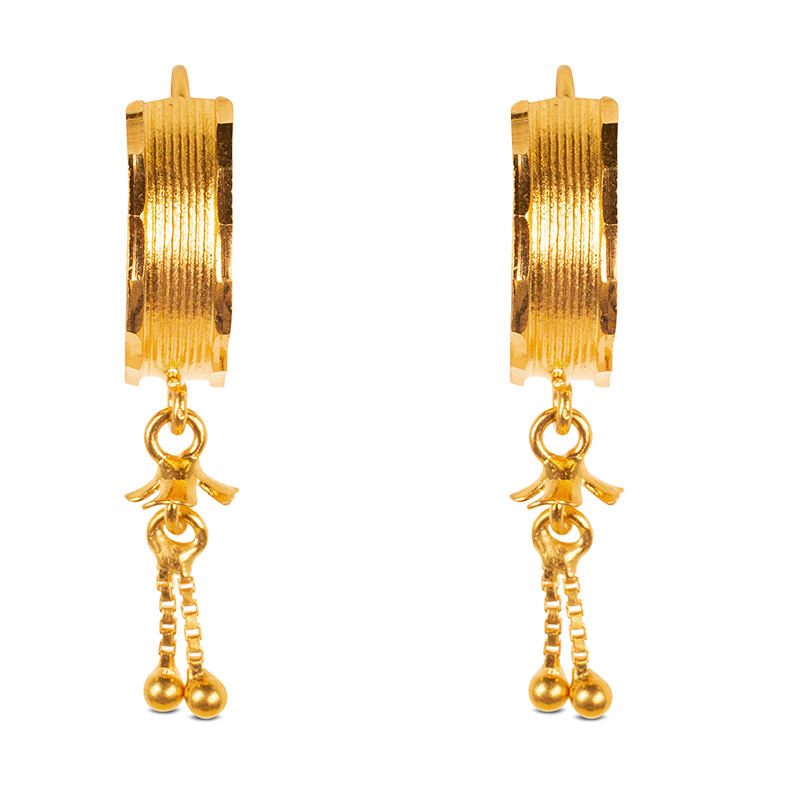 22K Gold Hanging Earring - 22K Gold Hanging Ear Ring Price Starting From Rs  5,600/Gm | Find Verified Sellers at Justdial