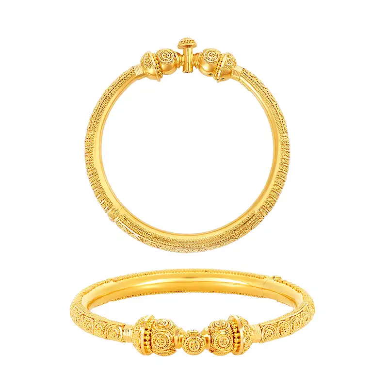 22K Yellow Gold Kada Bangle