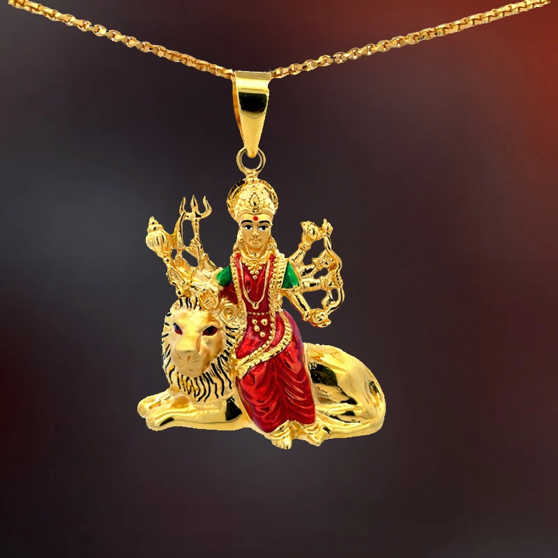 Devi Maa Gold Pendant |Sherawali MATA Rani