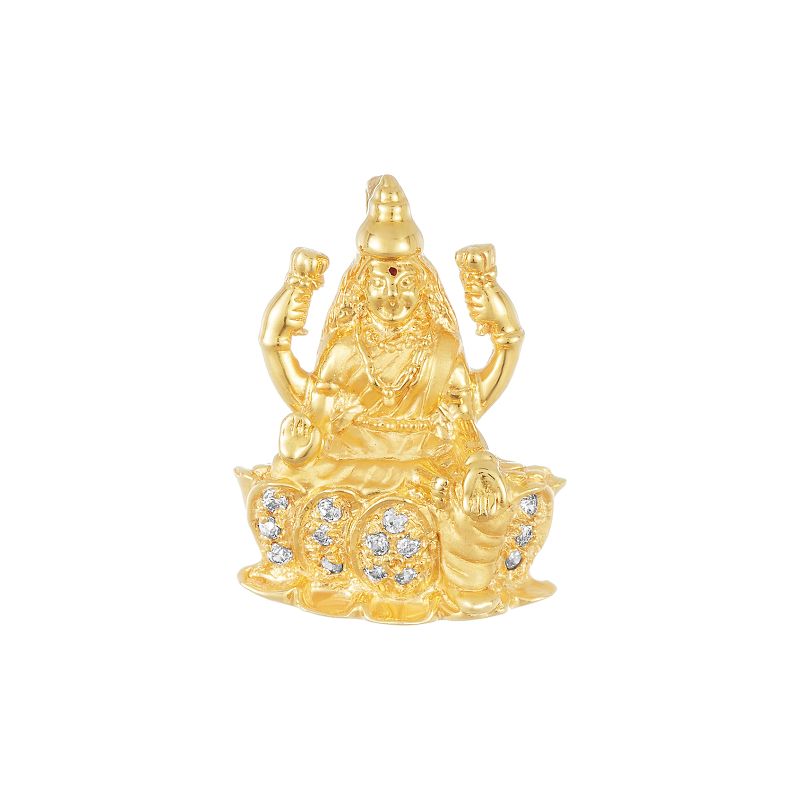22k Two-toned Gold Laxmi/Lakshmi Religious Pendant