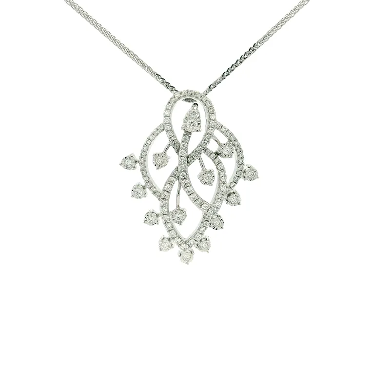 Elegant White Gold Pendant with Diamonds