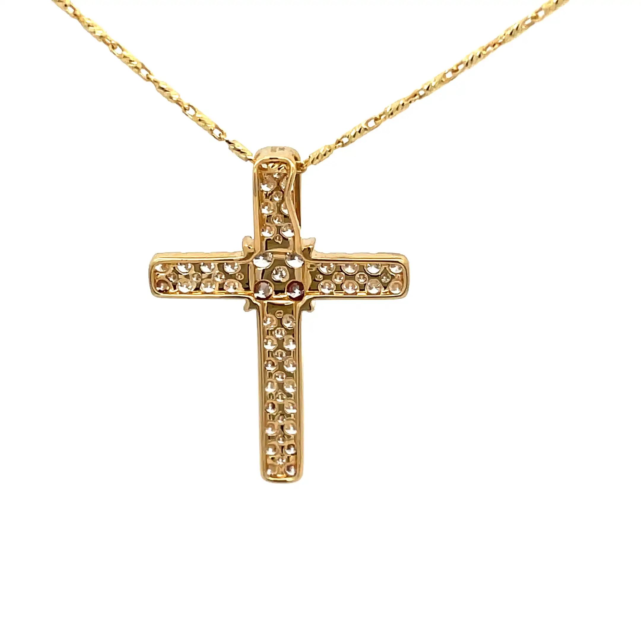 Diamond-encrusted Cross Pendant