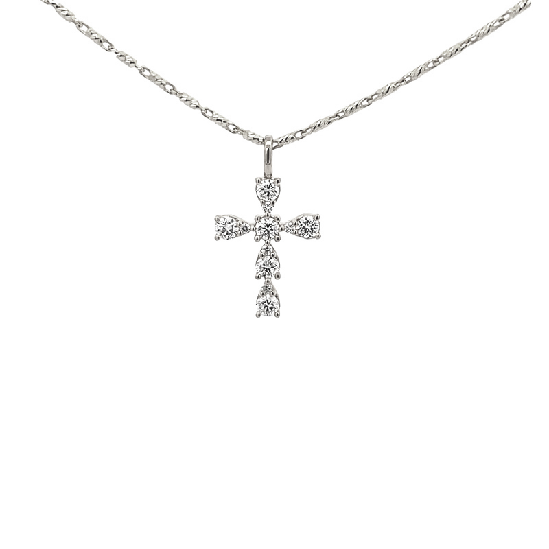 Grace and elegance - Diamond Cross Pendant