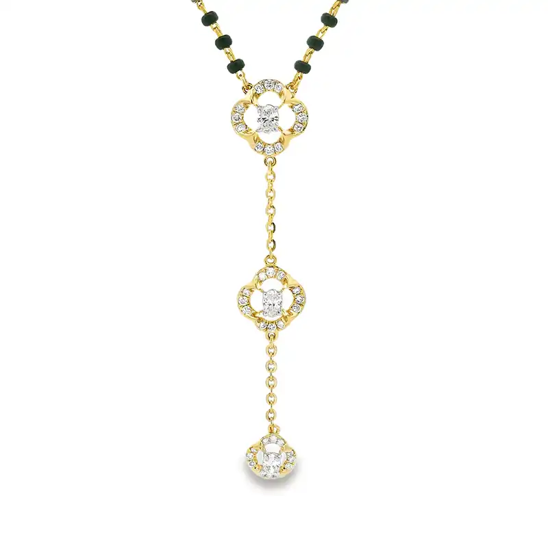 18K Gold Diamond Mangalsutra