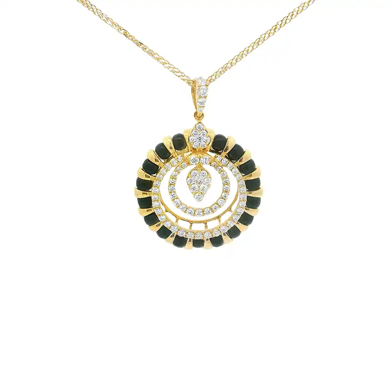 18K Gold Diamond Pendant