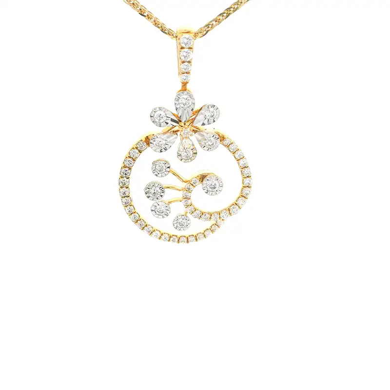 18K Gold Diamond Pendant