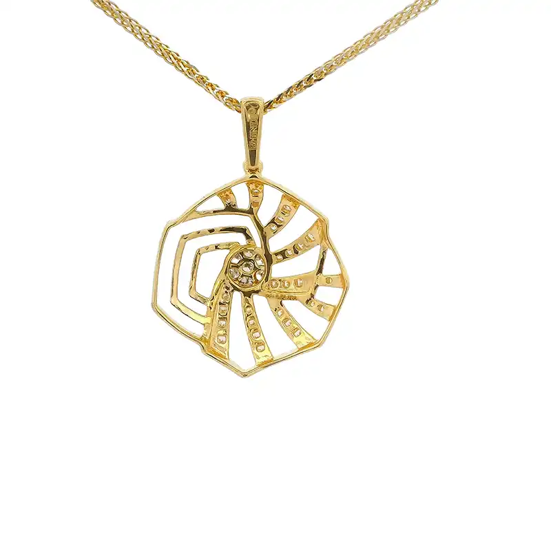 18K Gold Diamond Pendant