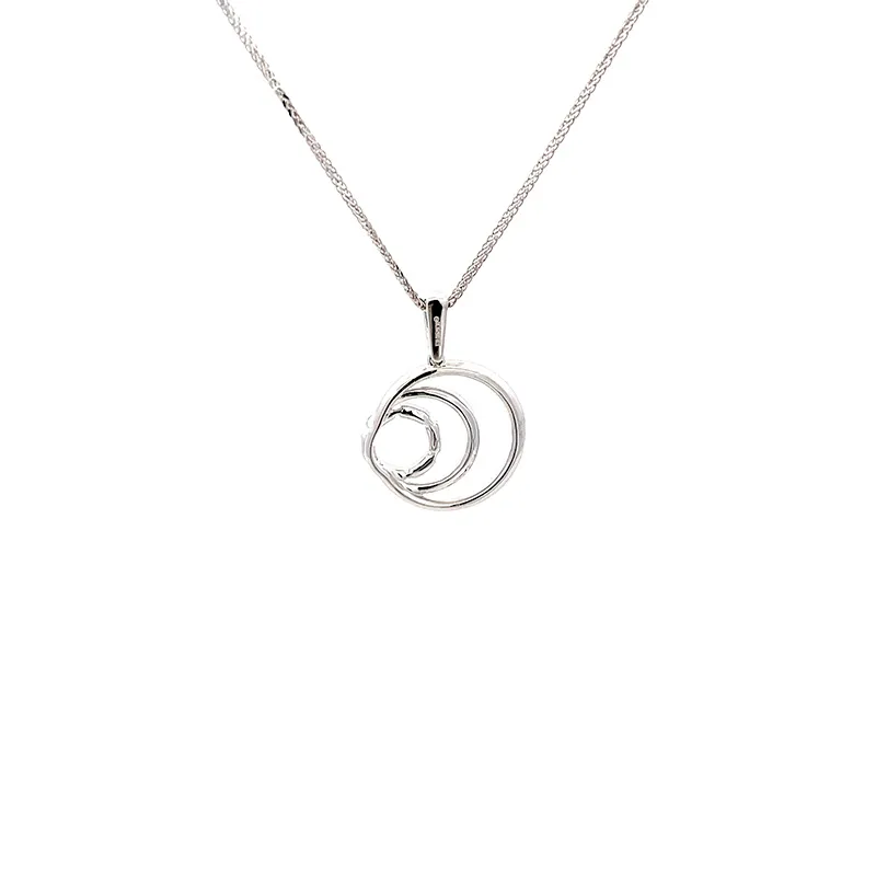 Dainty Pendant in 18K White Gold Diamond