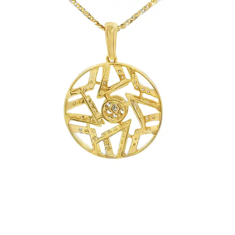 18K Gold Diamond Pendant