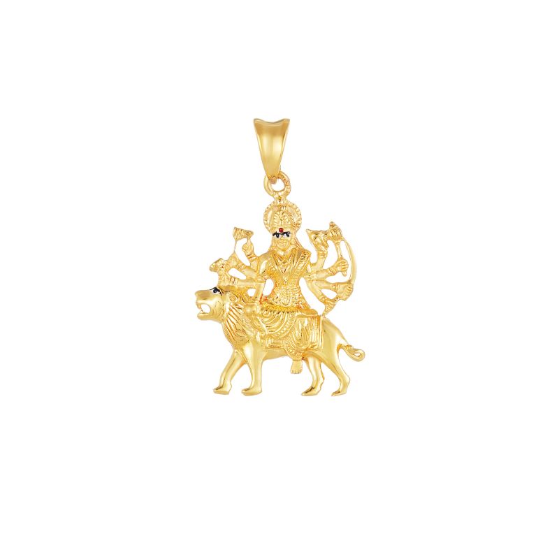 22k Gold Ambe Maa Religious Pendant